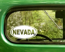 2 NEVADA DECALs Oval Stickers Bogo For Car Truck Laptop Rv Window Bumper