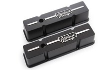 Edelbrock 41643 Racing Valve Covers 1959-86 Sbc Chevy 262-400 V8 Tall Black
