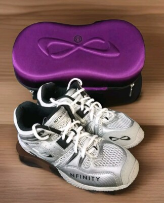 Nfinity Bioniq 2.0 Womens Volleyball Shoes Silver Athletic Sneakers Size 8.5