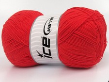 4-Skein Lot Lorena Superfine Yarn FREE SHIPPING cotton 4x100g/600m Red alt