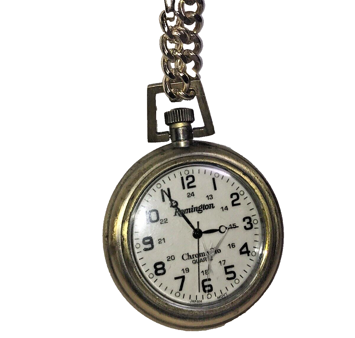 Remington ChromaGlo Pocket Watch With Gold Plated Chain