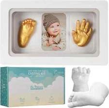 La Premura Baby Keepsake Hand Casting Kit with Shadow Box Frame W/ Pic Frame!
