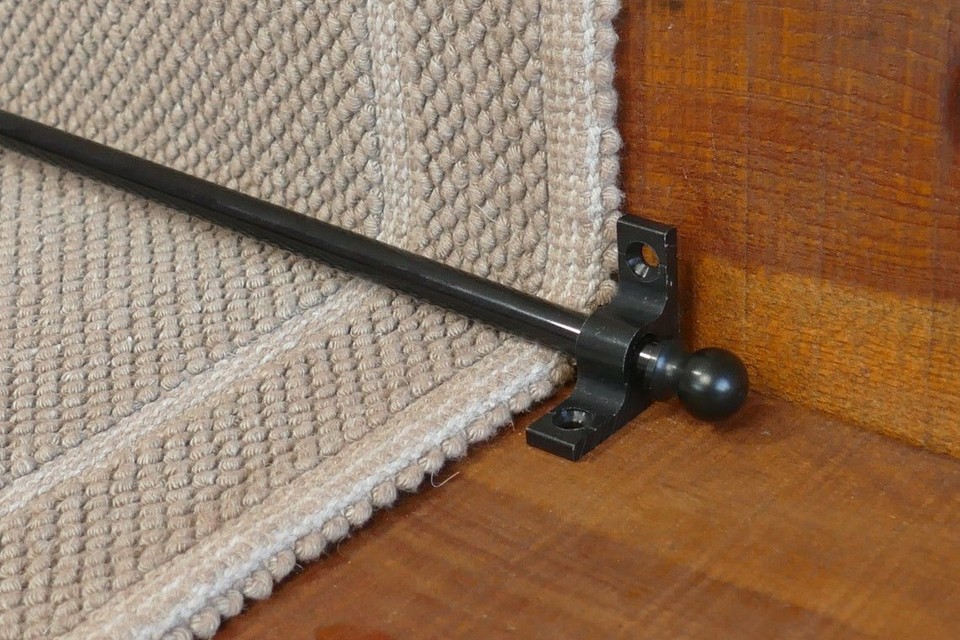 Black Stair Rod,Runner Rods,3/8'' Stair Carpet,Hardware Set,Stairway