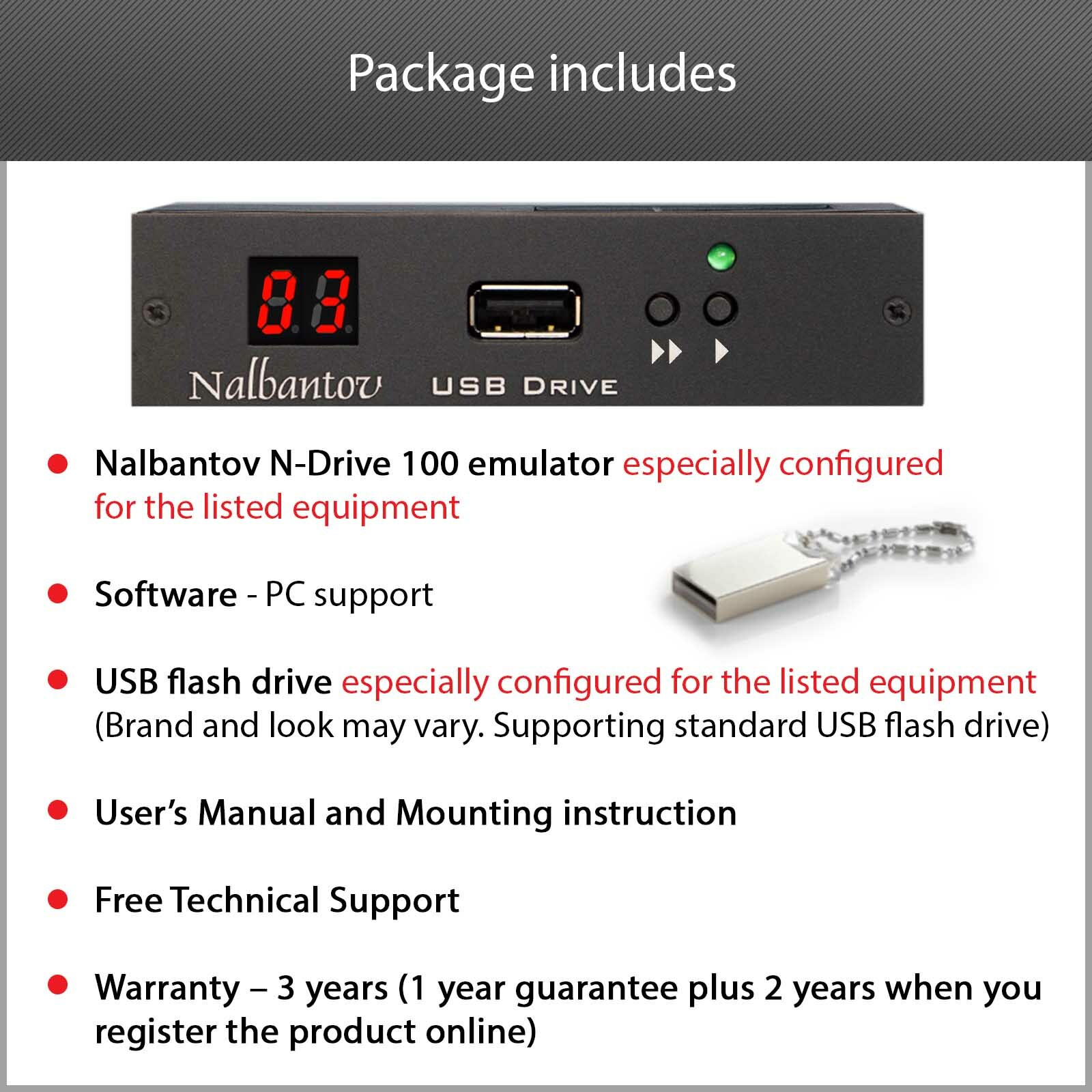 USB Floppy Drive Emulator NDrive 100 for PA50/55/60/80 PA1X(or