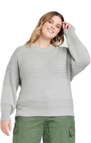 Universal Thread Women's Plus Size Crewneck Pullover Sweater color/Size - 第 2/18 張圖片