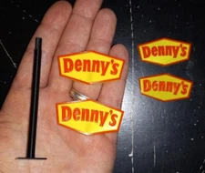 HO scale 1:87 Denny's Signs & Pole  Double Sided, With STORE FRONT SIGNS
