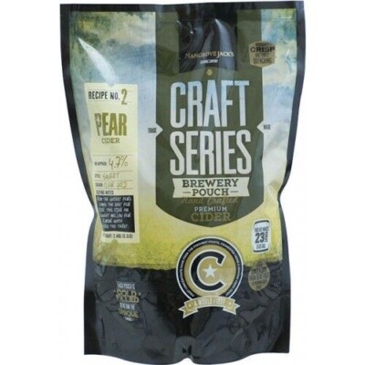 6 gallon Mangrove Jack's Strawberry Pear Premium Cider Brewing Pouch Homebrew