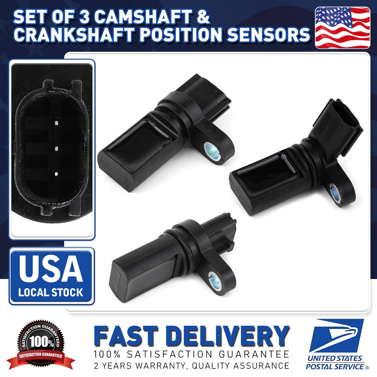 Denso Camshaft Position Sensor New Set Of 2 Camshaft Sensors & 1 ...