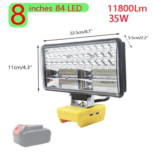 LED Work Light Flashlight Spotlight For Dewalt 18V 20V Li-ion Battery DCB200 - Picture 2 of 9
