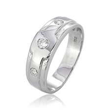 Natural Diamond Ring 0.19ct Gold Jewelry 18K Engagement Anniversary Wedding Band