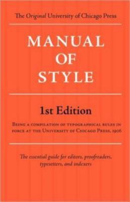 Manual of Style (Chicago 1st Edition), , New Book 9781434102836| eBay
