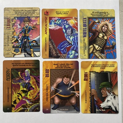 6) 1995 MARVEL OVERPOWER COLLECTABLE CARD GAME “ONE PER DECK” NO