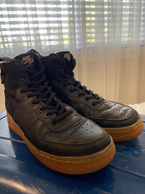 Nike SF AF 1 Mid black Leather Basketball Sneaker Urban Utility FTWR | USA 7.5