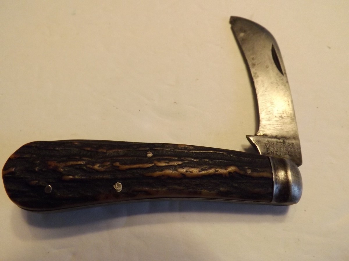 Vintage George Wostenholm IXL Sheffield Antler Stag Pocket Knife