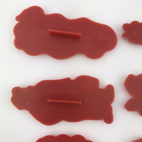 Old Mac Donald Cookie Cutters 1979 Chilton Housewares VTG Rooster Duck Set Of 6 - Picture 9 of 12