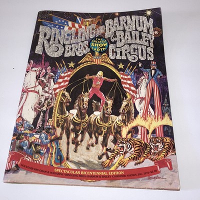 Ringling Bros & Barnum & Bailey Circus Souvenir Program Book Vintage 1975