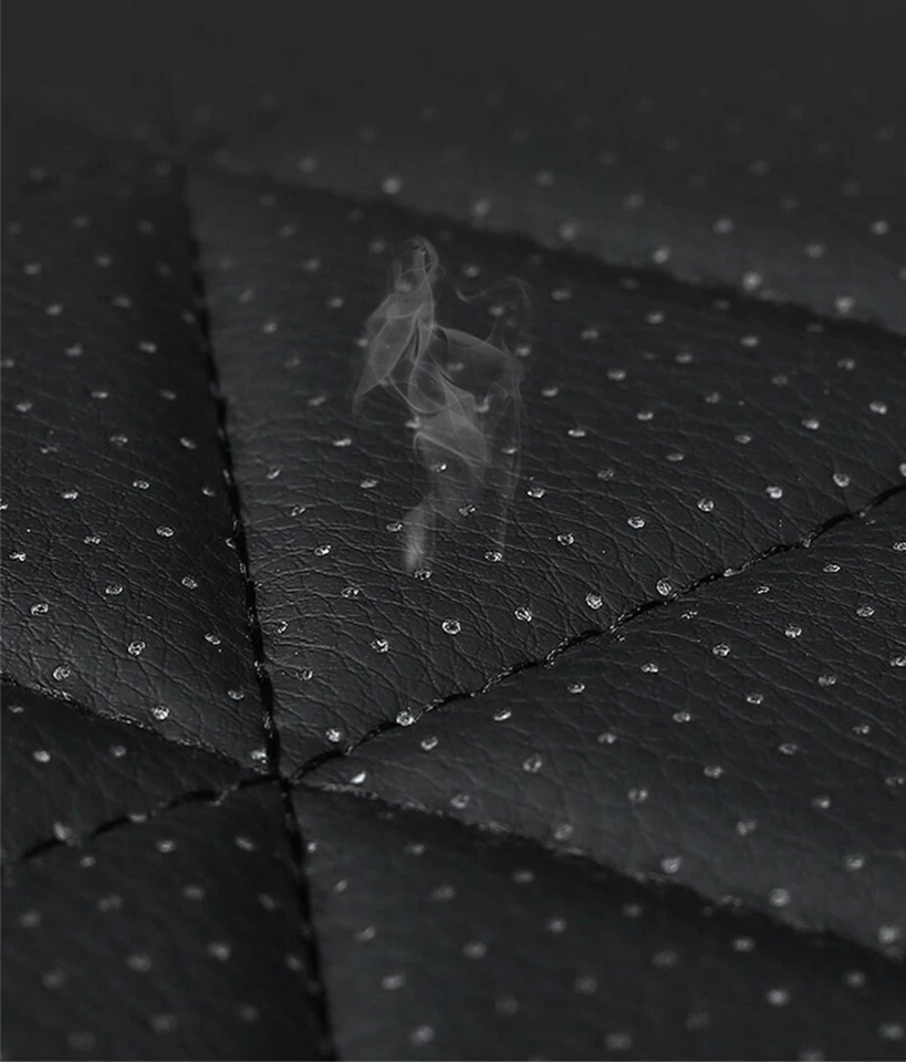 Cojín de asiento funda protectora de silla delantera cuero PU transpirable accesorio de coche Foto 4 de 4