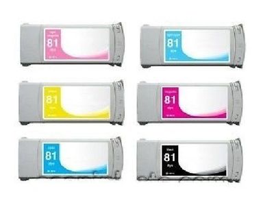 6 Cartouches D'encre Compatibles HP Designjet 5000 5500 – C4930A Et Plus – Neuves