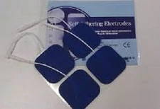12 NEW Replacement Electrode Pads for Top Tens Units 2 x 2inch Blue Cloth