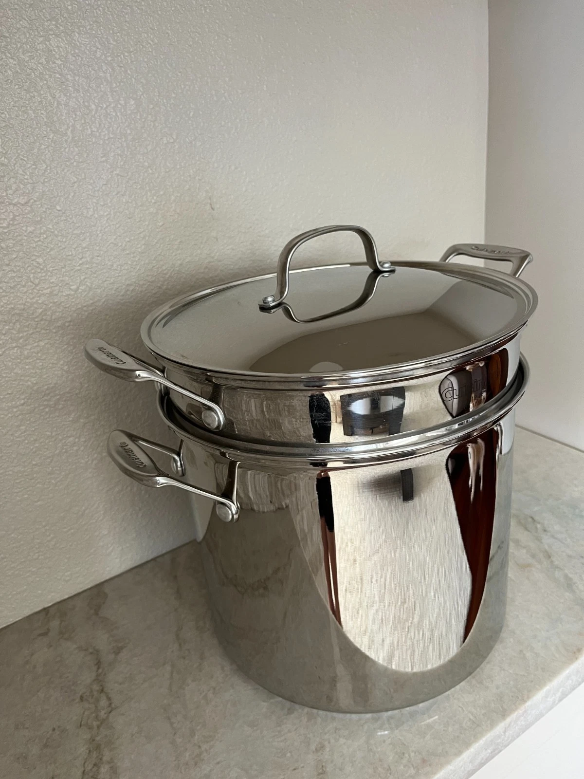 Cusinart 12 Qt Stockpot pasta/steamer 4 pieces
Opens in a new window or tab