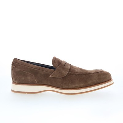 Di Bianco Brera Classic Mens Brown Suede Loafers & Slip Ons Penny Shoes 9