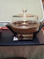 Vintage Oster Automatic Egg Cooker 579-16B Glass Lid Poacher Tested USA MCM