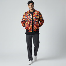 Dsquared2 Mens Multicoloured Silk Bomber Jack...
