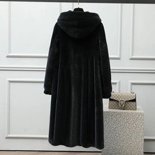 Mink Long Sleeve Large Medium Length Faux Mink Fur Coat Women Mink Coat Fashion*