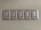 NEW-Lot of 5 X 1 oz .999 Fine Silver Bars-Proclaim Liberty-SD Bullion-5 oz Total