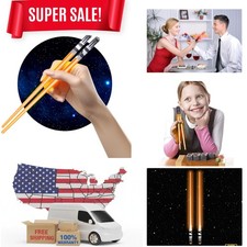 Epic Orange Lightsaber Chopsticks with LEDs – Portable 1 Pair for Food Battles