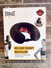 EVERLAST Red Light Therapy Neck Pillow USB Portable Relax 3 Heat Level Open Box