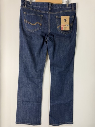 Jag Jeans Womens Fit 80-2 High Rise Regular Fit Boot Cut Dark Denim Size 16 New - Picture 6 of 13