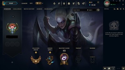 (NA) Gold 4 Smurf Acct Season 16 (Aged & Hand-leveled)