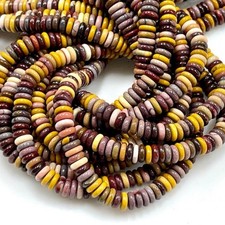 2x6mm Natural Mookaite Jasper Rondelle Heishi Disc Spacer Beads for Jewelry DIY