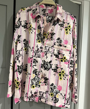 NEW Victoria's Secret Satin Ultra Luxe Long Pajama Set 2 Pc Large Floral Stripe