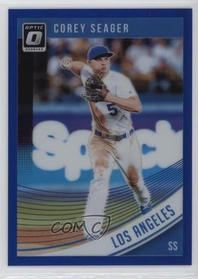 2018 Panini Donruss Optic Blue Prizm 5/149 Corey Seager #124 e4j