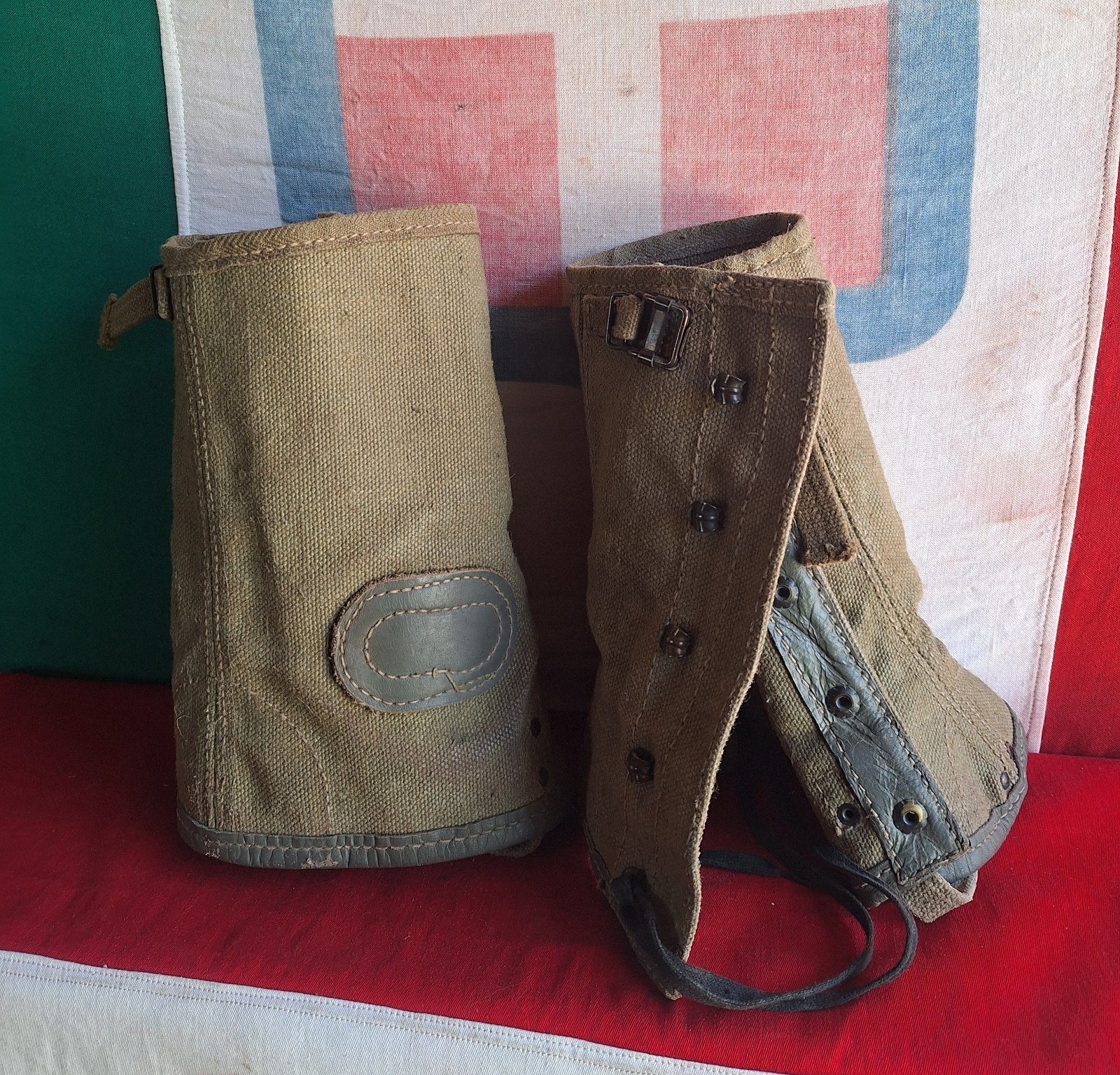 Militaria Polainas Alpino De Montaña Ejército Italiano Fina Años 50 No Ww2