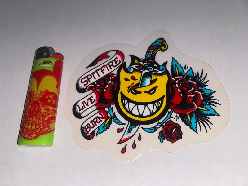 SPITFIRE SKATEBOARD WHEELS LIVE BURN TATTOO FLASH SKATE STICKER BERLE ISHOD WAIR