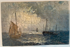 TRAWLERS IN THE NORTH SEA 350 piece jigsaw puzzle, Zag Zaw Tuck circa 1900