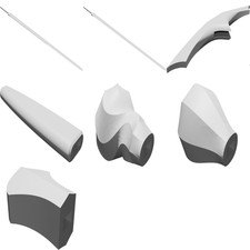 Spada Medievale Replica Prop Kit Cosplay LARP Arma Scala 1:1 Stampata 3D Parti