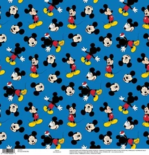 EK Disney Single-Sided Cardstock 12"X12"-Mickey Blue - 25 Pack
