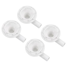 4Pcs Air Conditioner Drain Hose Connector with Rubber Ring 40mm White
