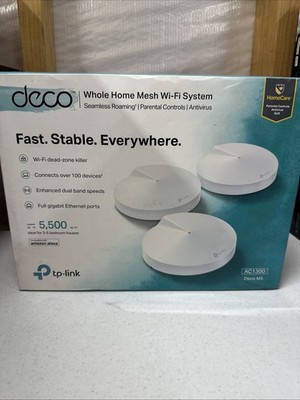 TP-Link Deco M5 Mesh Wi-Fi System AC1300 3-Pack Dual-Band MU-MIMO