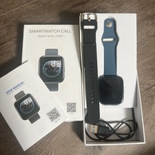 Smart Bracelet GPS Fitness Tracker   Unisex Health Smart Watch Blue