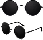 Retro round Polarized Sunglasses Circle Metal UV400 Protection E01