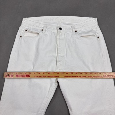 Vintage Levis 501 Jeans Mens 36x30 White 80s Made In USA Button