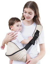 Toddler Carrier Adjustable Padded Sling Ergonomic Baby Hip Seat Cream 6-36M