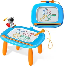 Magnetic Drawing Board, Toddler Girl Toys for 1-2 Year Old, Doodle Board Pad Lea