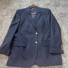 Savile Row 100 Pure Wool Mens Black Blazer Size 43 Regular