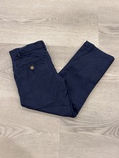 Polo Ralph Lauren Boys Chino Pants 4 Navy Blue Red Pony Adjustable Waist Cotton